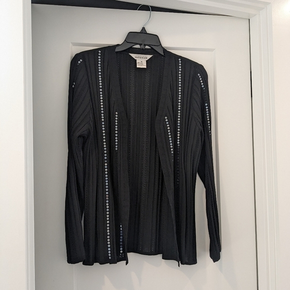 Exclusively Misook Open Sequined Cardigan - Picture 1 of 4